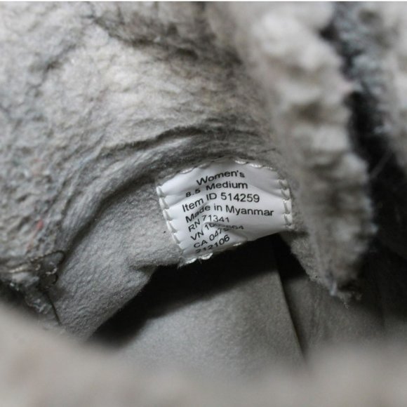 LL Bean Brown Leather Lace Up Rugged Fleece Lined Ankle Winter Boots Size 8.5 - Picture 8 of 9